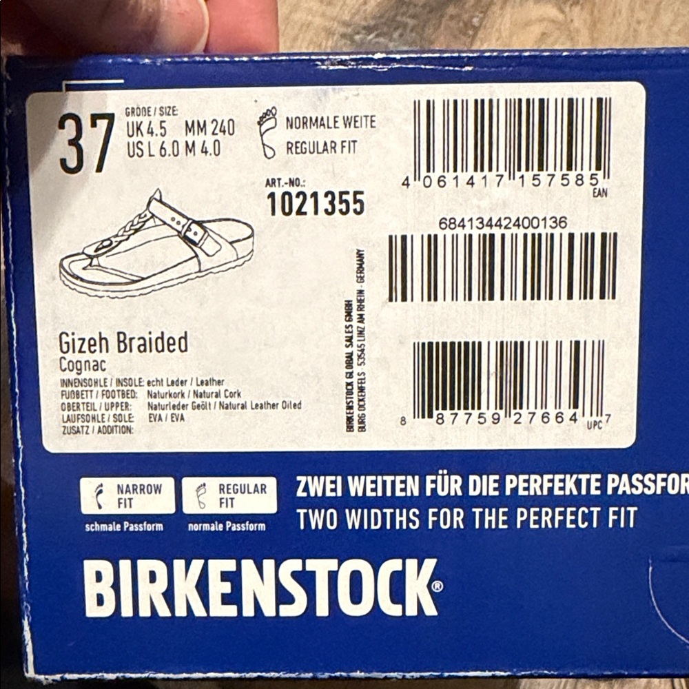 Birkenstock Tan Leather Braided Sandals - Picture 6 of 6